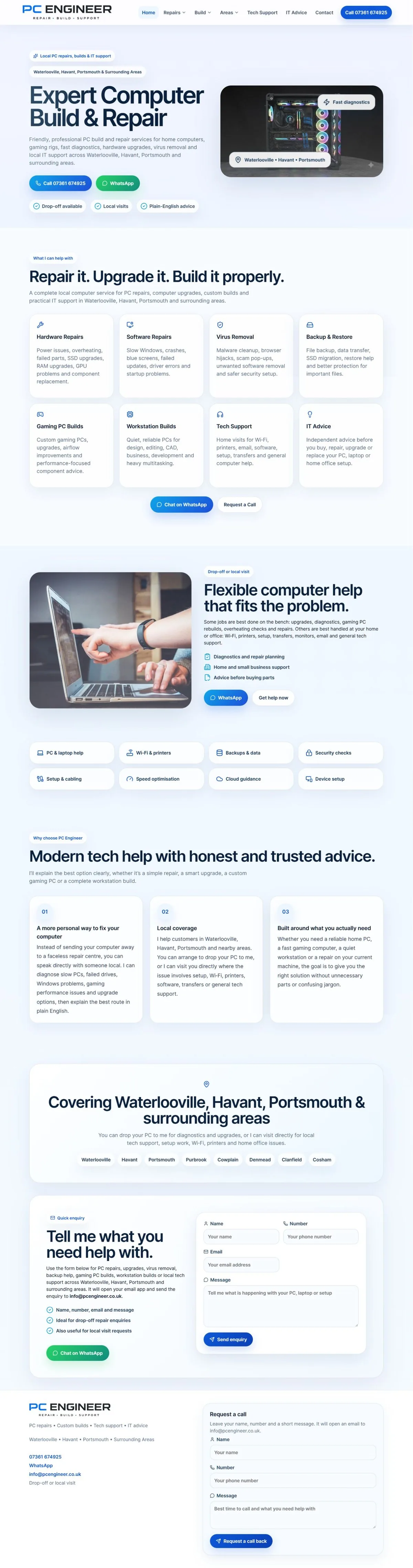 PC Engineer desktop website preview