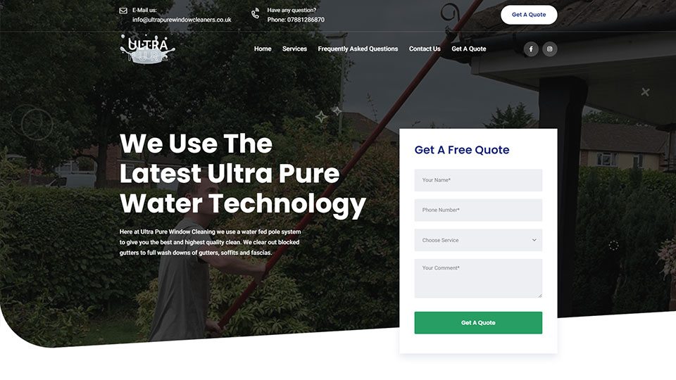 Website for a local business in Horndean, Waterlooville, Portsmouth